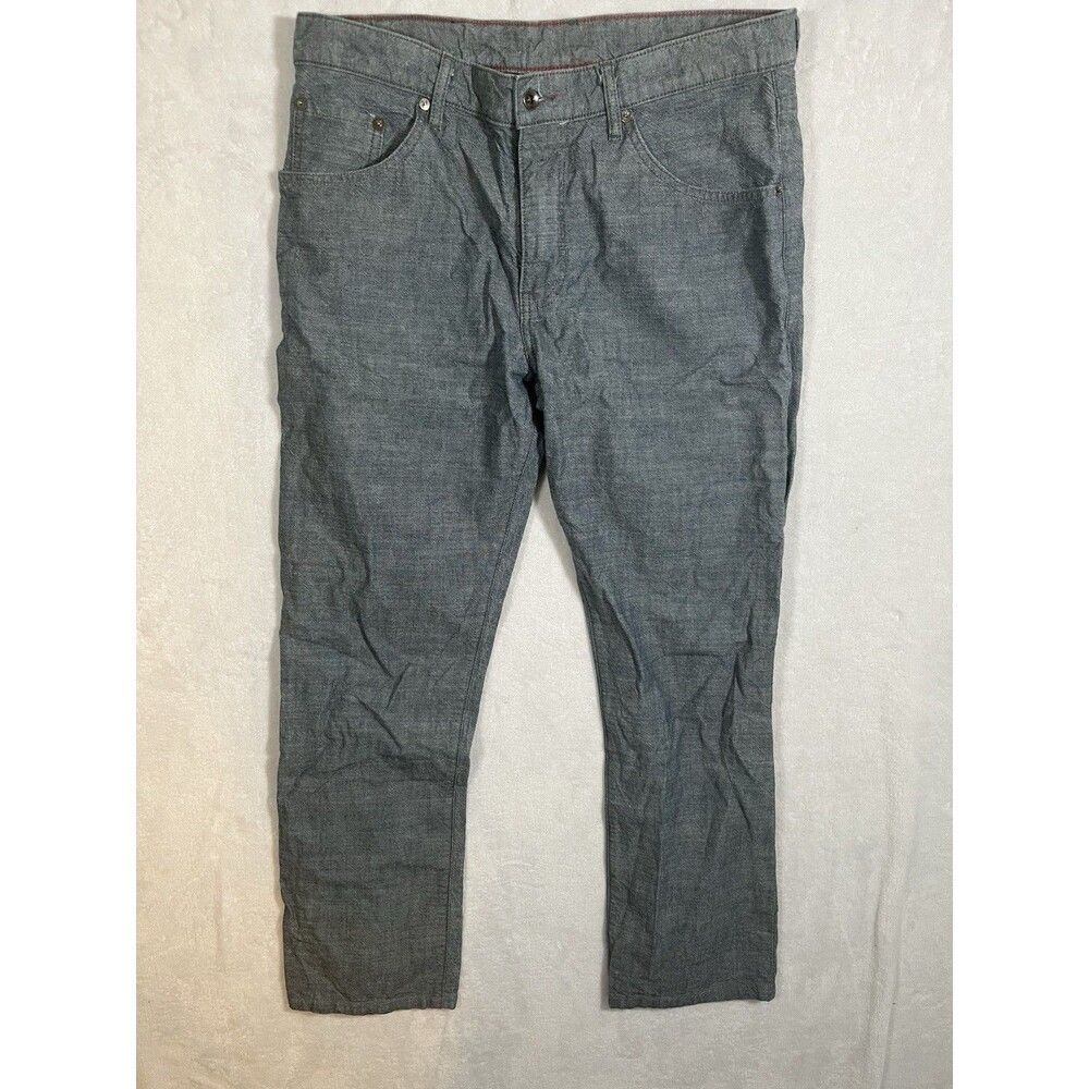 Raleigh Denim Jeans Mens 34 Jones Straight Indigo Handcrafted Selvedge USA